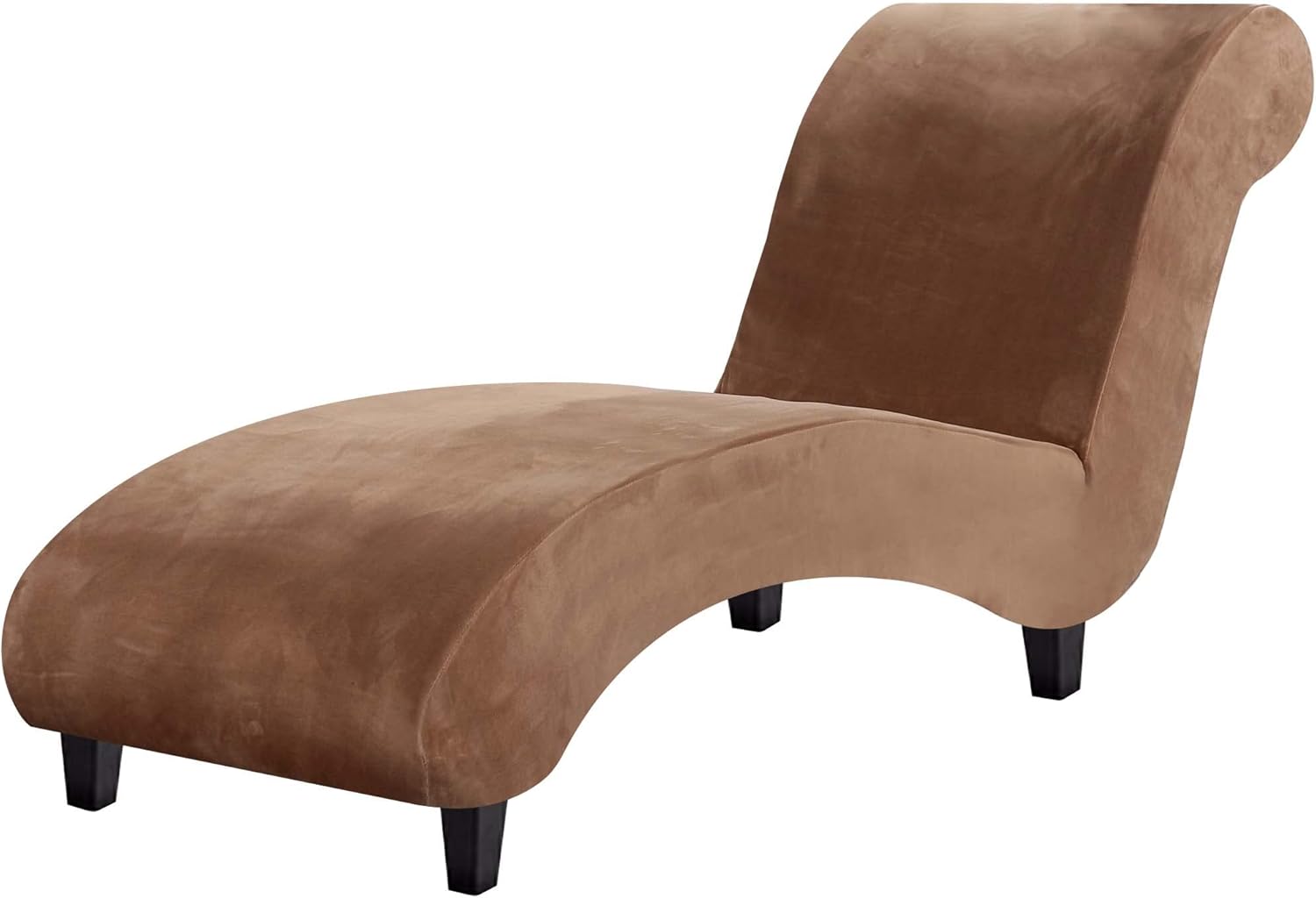 HVERSAILTEX Velvet Chaise Lounge Cover Camel
