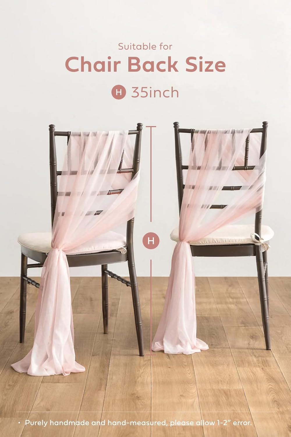 Lings Moment Blush Pink Wedding Chair Sashes 16 Pcs