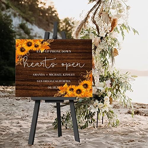 Personalized Wedding Welcome Sign with Sunflowers Design