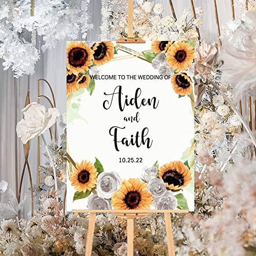 Alioyoit Personalized Wedding Welcome Sign 12x16 Inch
