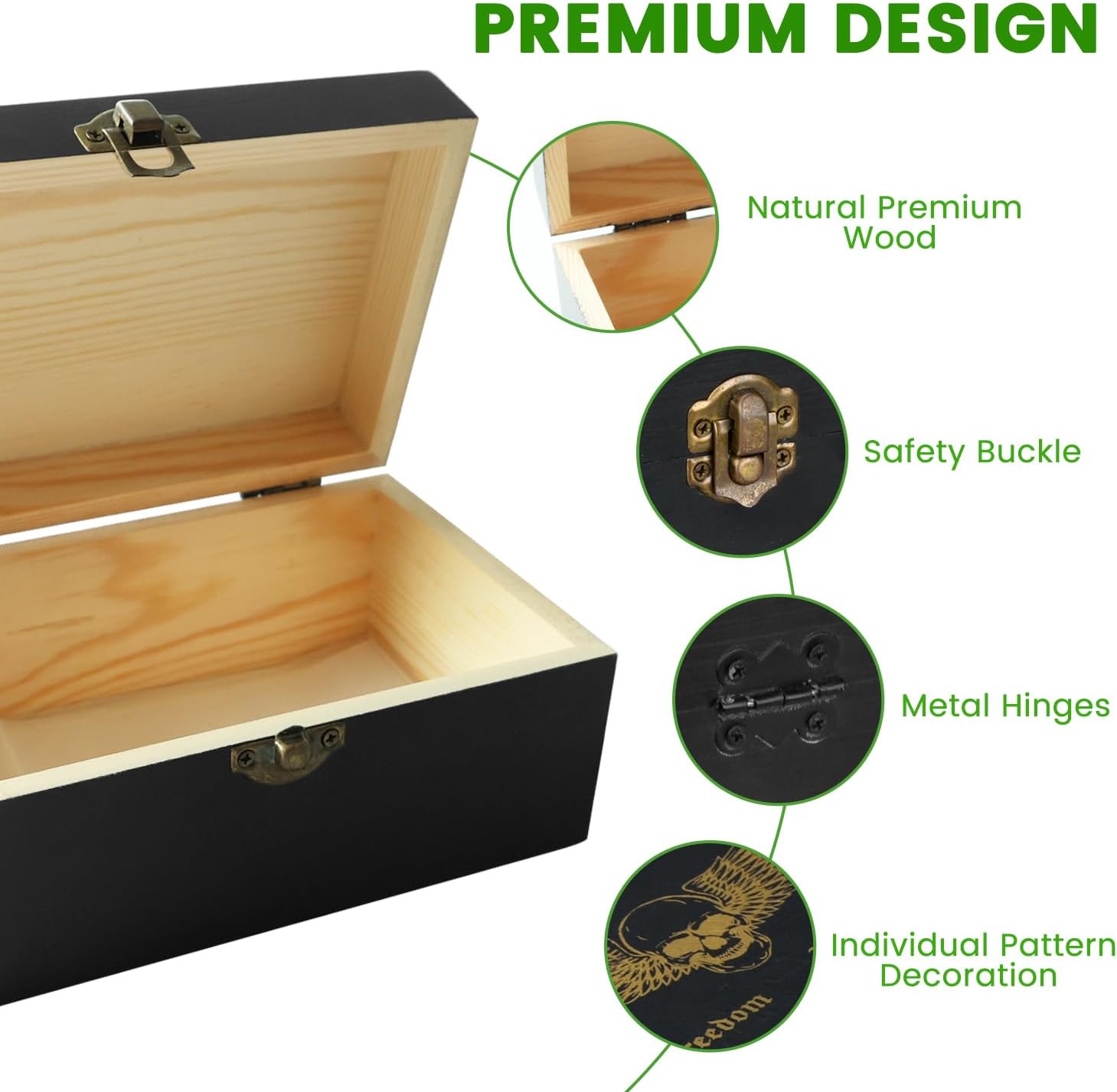 Premium Wooden Storage Box Combo Kit