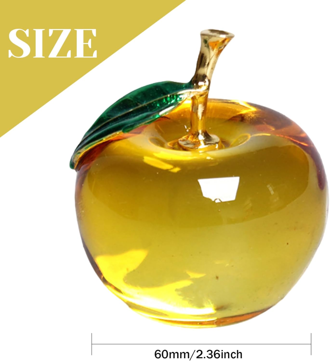 CUCUFA Crystal Glass Fruit Ornament Collectible