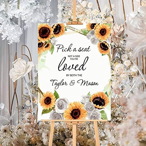 Alioyoit Wedding Welcome Sign with Sunflowers