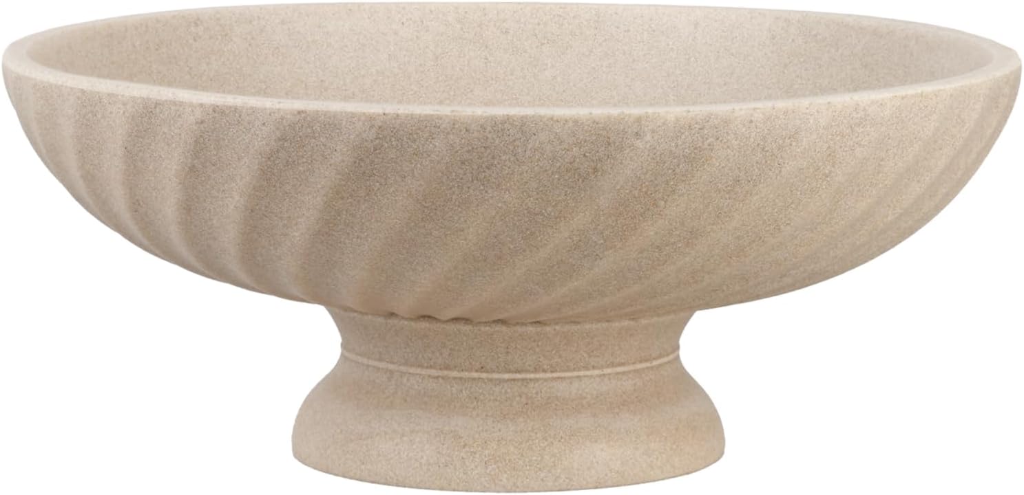 Deobath Large Resin Pedestal Decorative Bowl