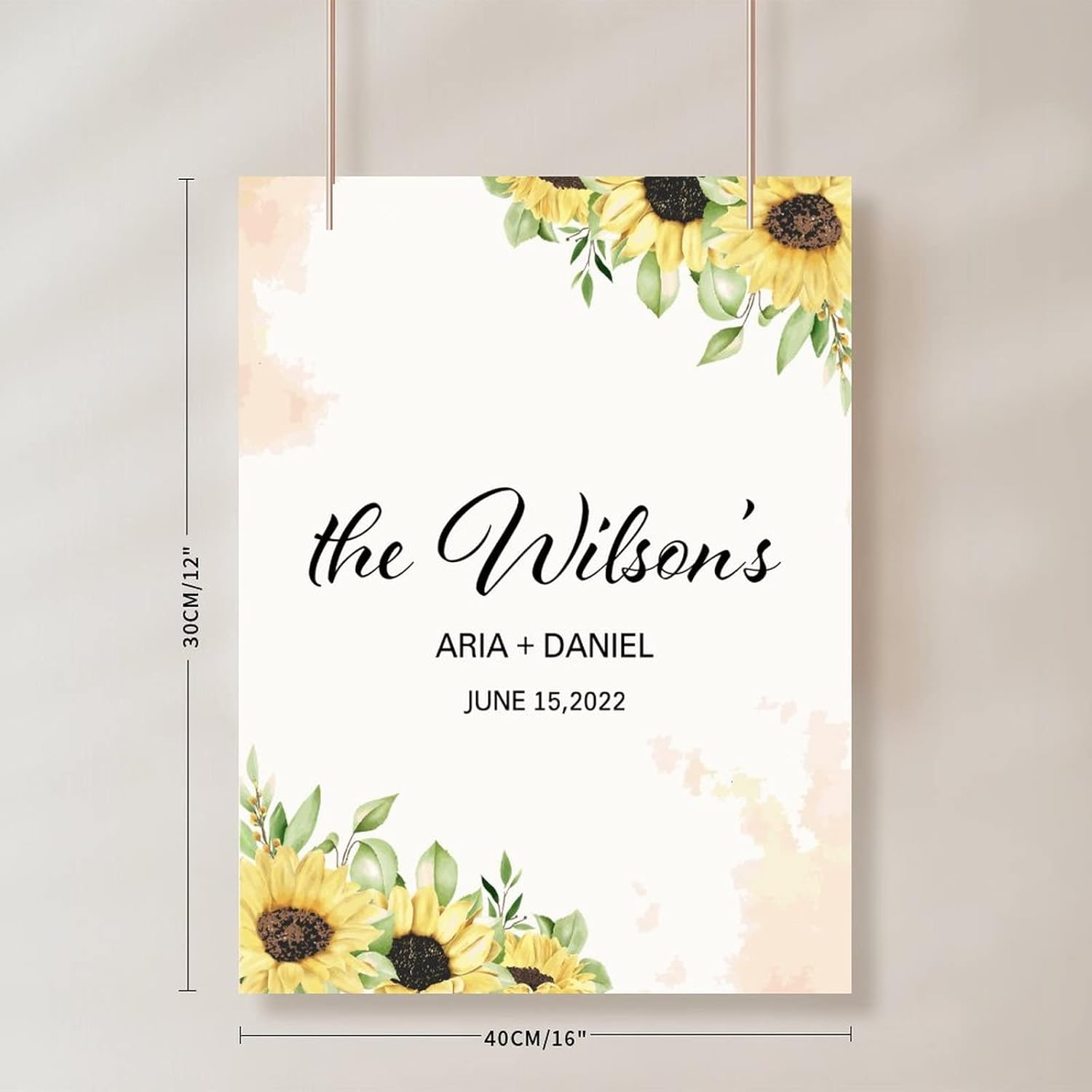 Alioyoit Watercolor Floral Wedding Welcome Sign
