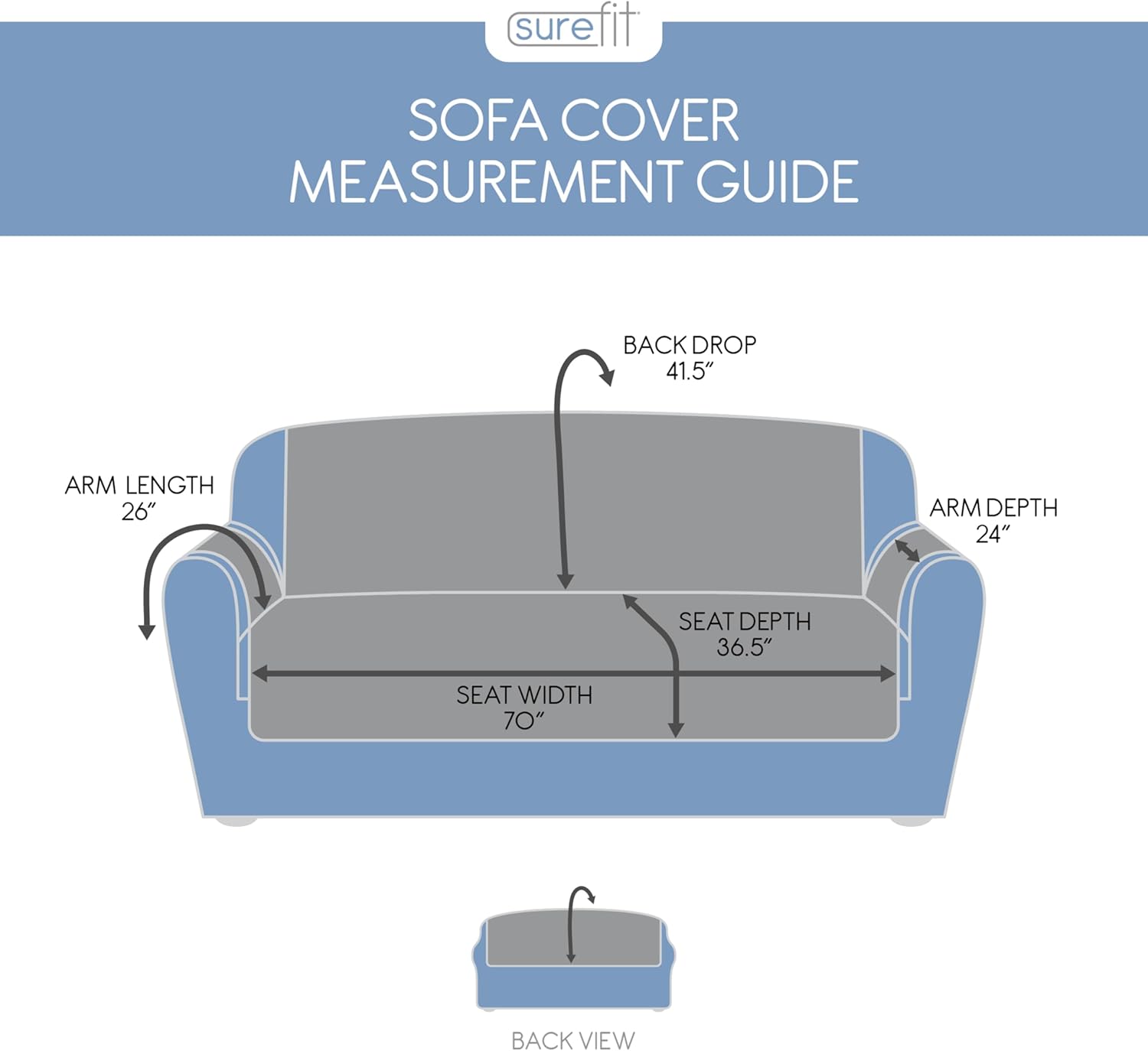 SureFit Home Decor Sofa Slipcover Universal Microfiber