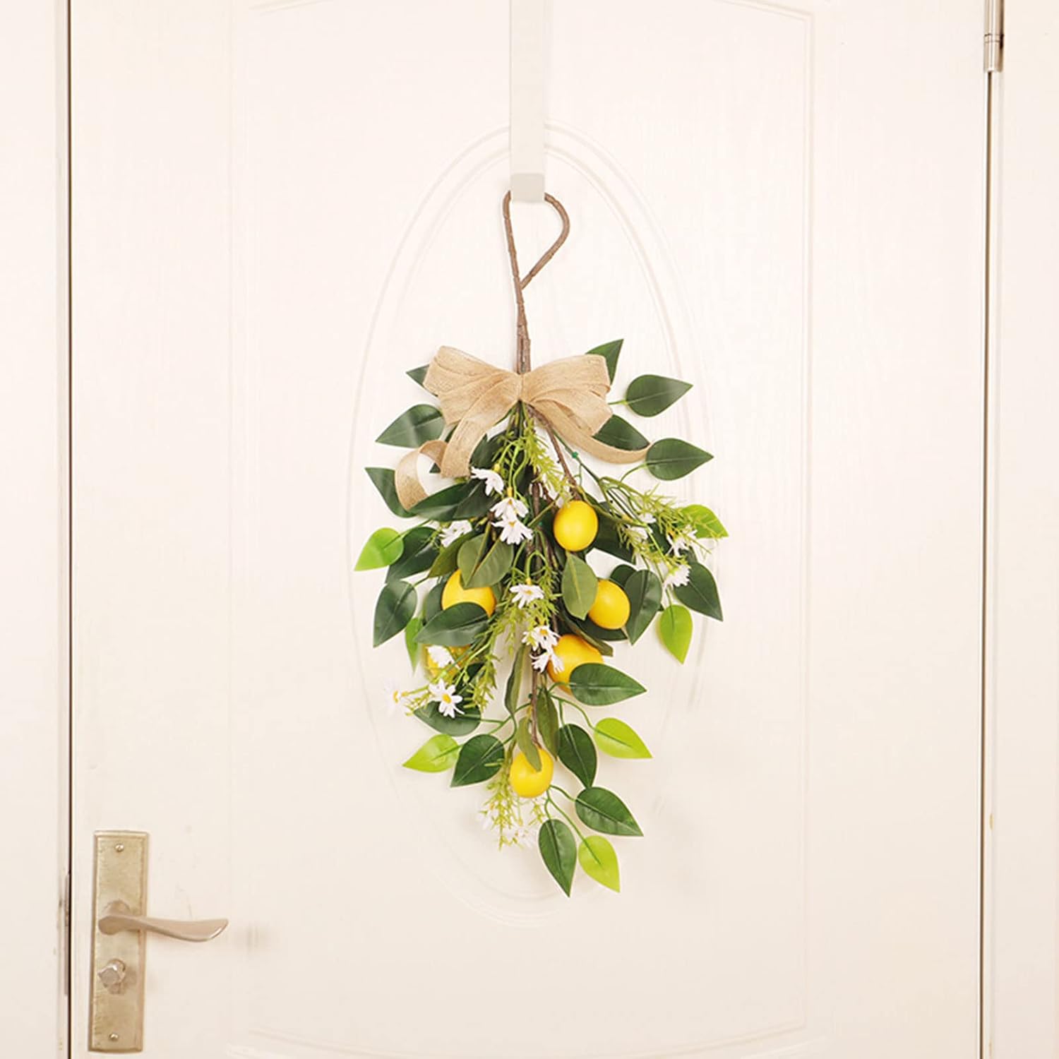 236in Artificial Lemon Daisy Swag Handmade