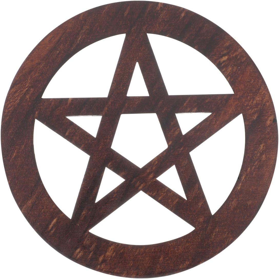 VOSAREA Pentagram Wooden Altar Tile