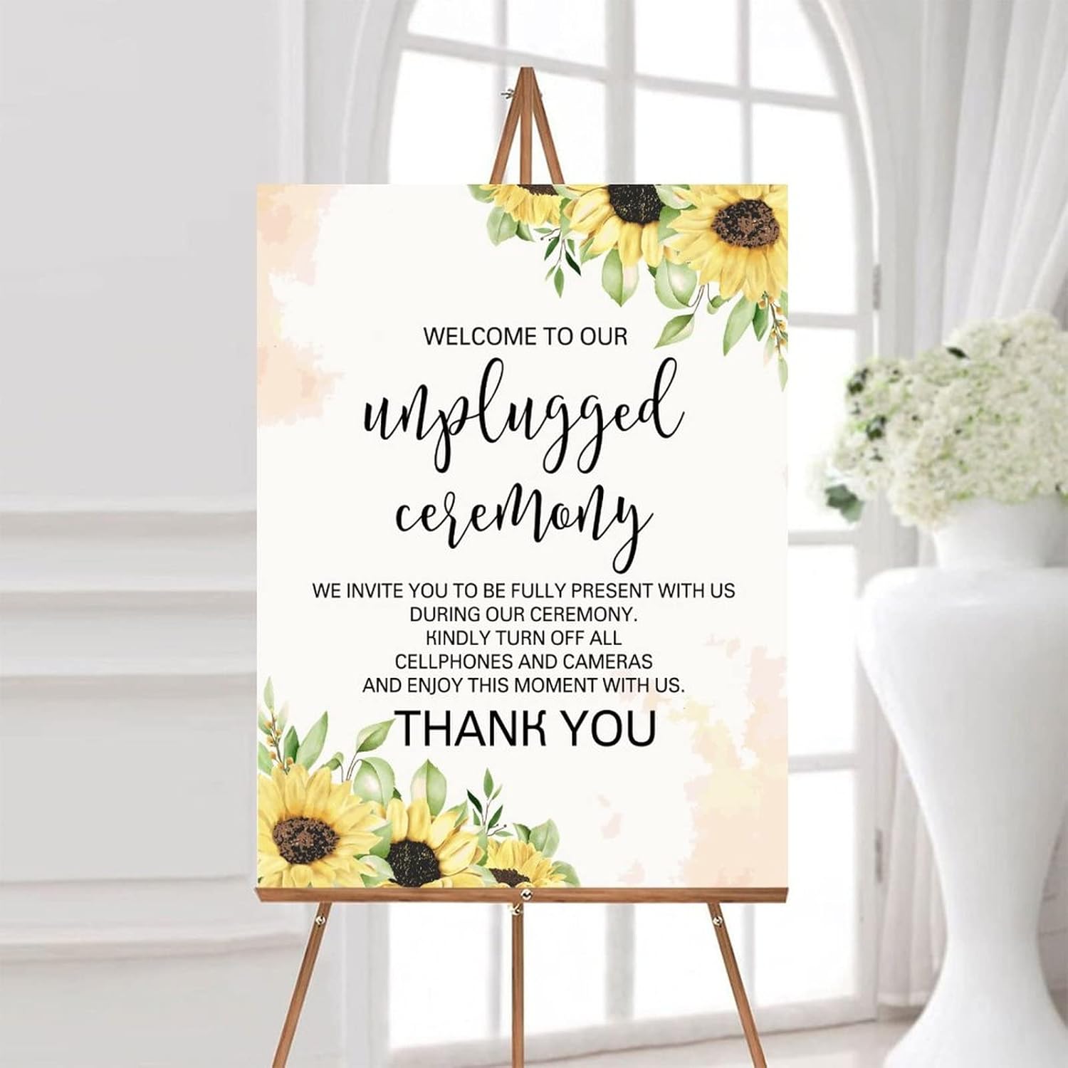 Alioyoit 12x16 Inch Custom Wood Wedding Welcome Sign