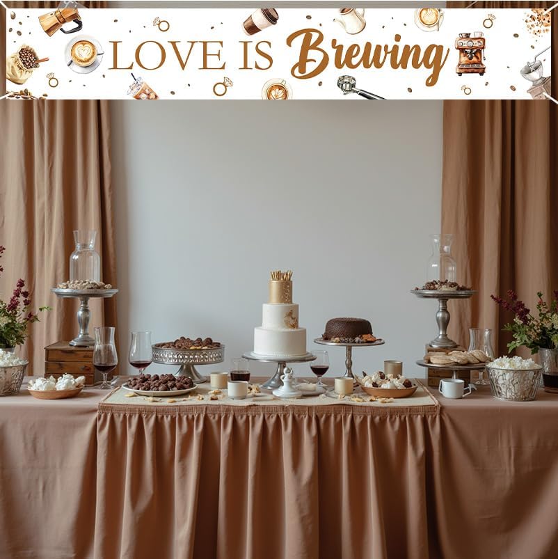 Coffee Love Is Brewing Yard Banner Sign