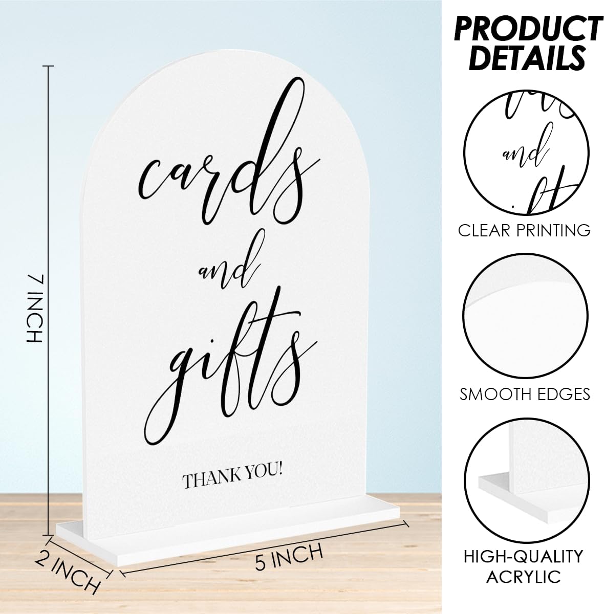 Wedding Acrylic Sign for Reception and Ceremony