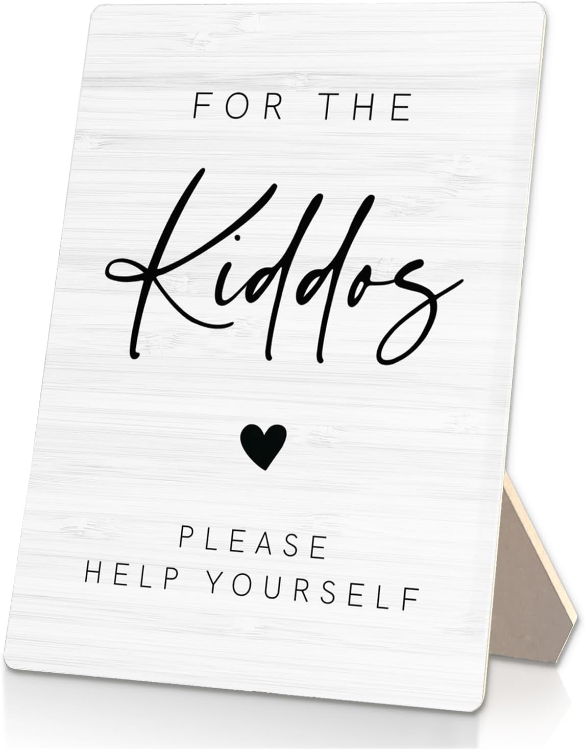Kids Wedding Wooden Sign 5x7 Inch Stand