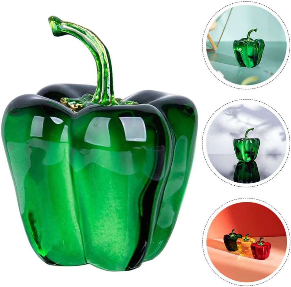 BESPORTBLE Crystal Bell Pepper Paperweight Decor
