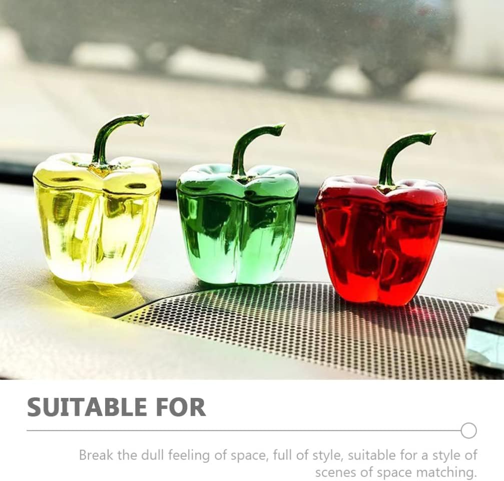BESPORTBLE Crystal Bell Pepper Paperweight Decor