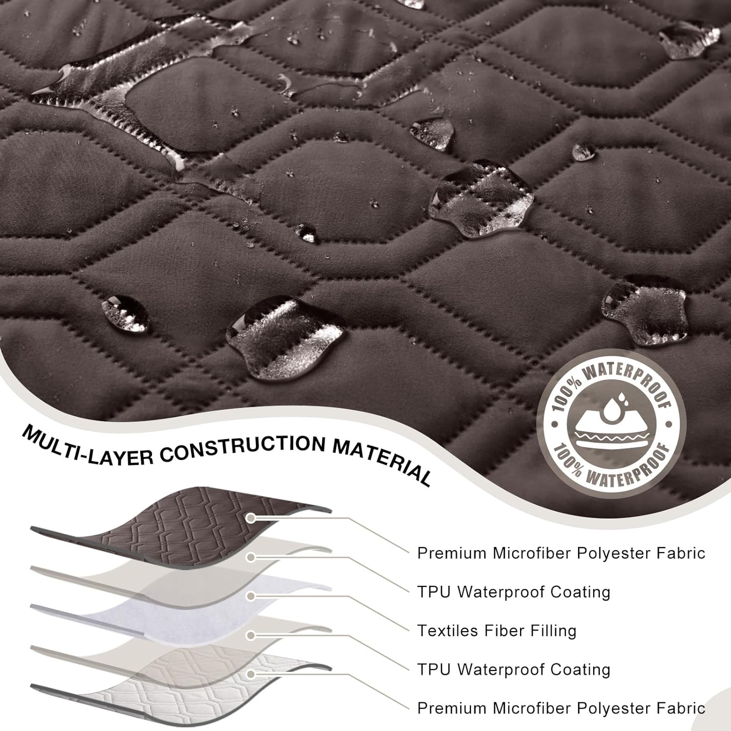 VANSOFY 5 Piece L Shape Sectional Couch Cover Set