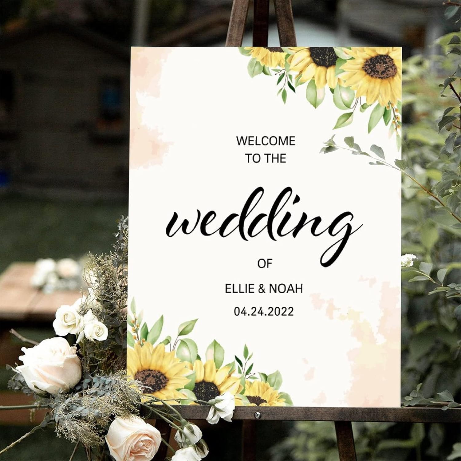 Alioyoit Wedding Welcome Sign Custom Wood Decor