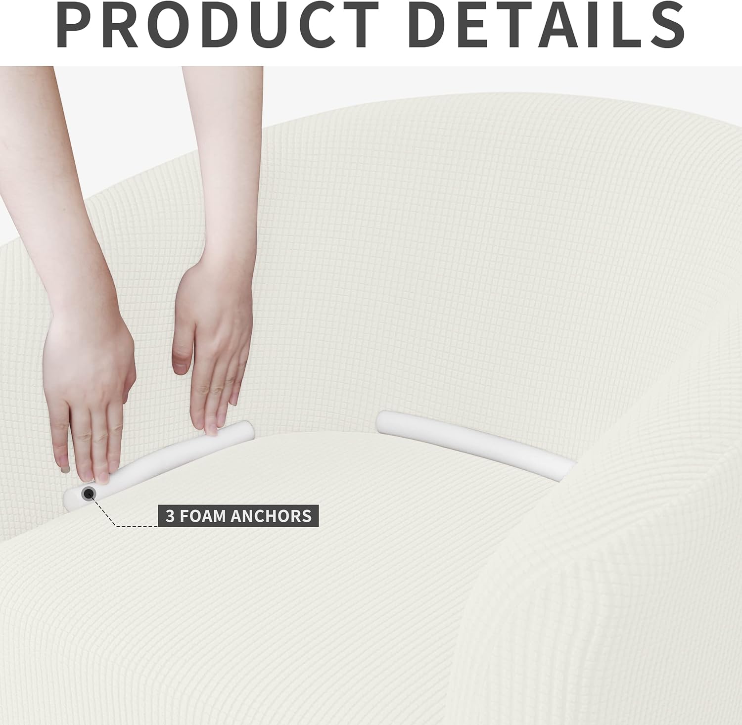 Easy-Going Stretch Club Armchair Slipcover Cream
