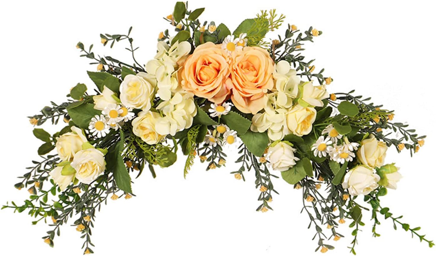 MOTUZP Artificial Rose Flower Swag 177In Arch Decor