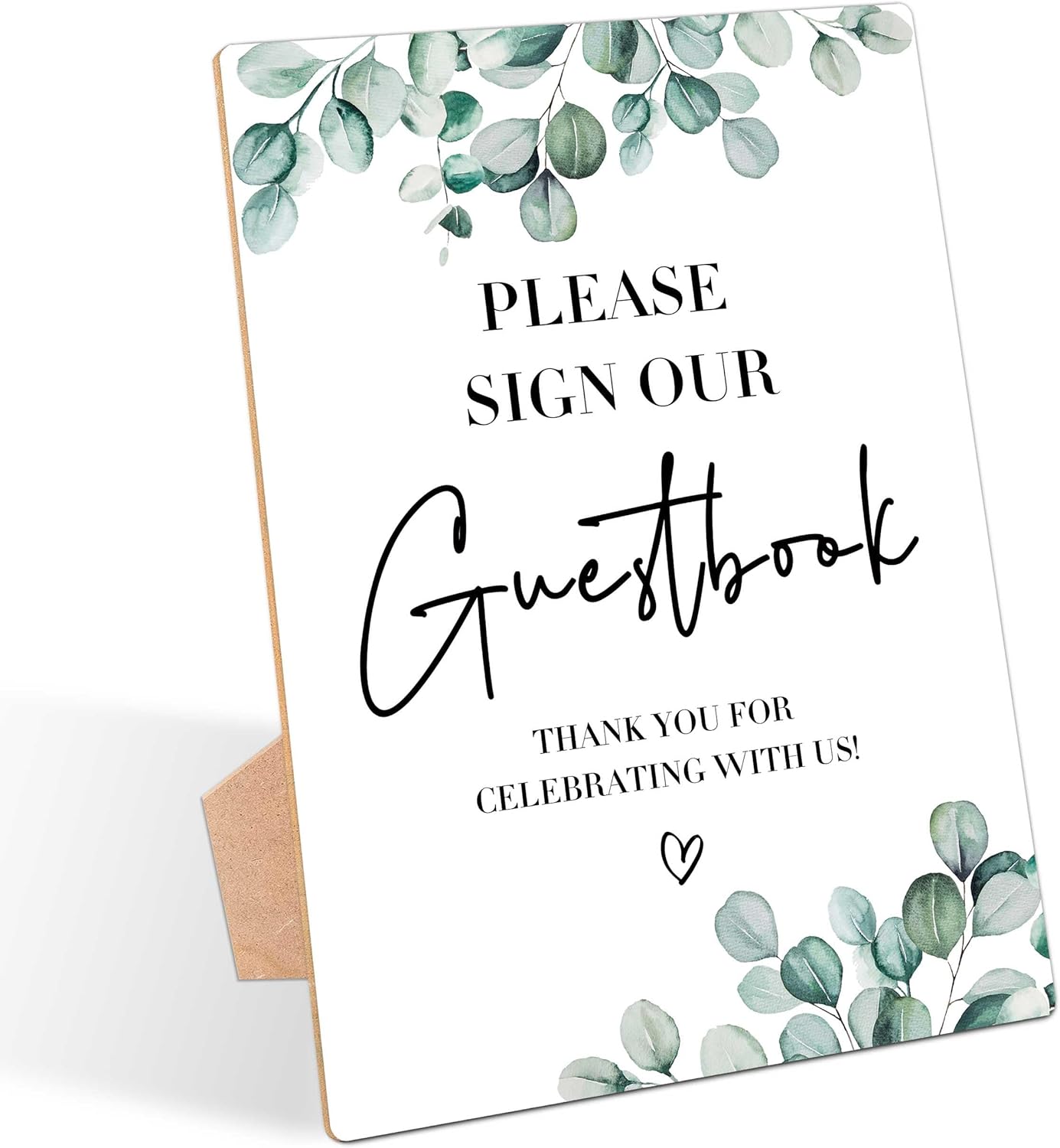 Guestbook Sign for Weddings with Stand Pack of 1
