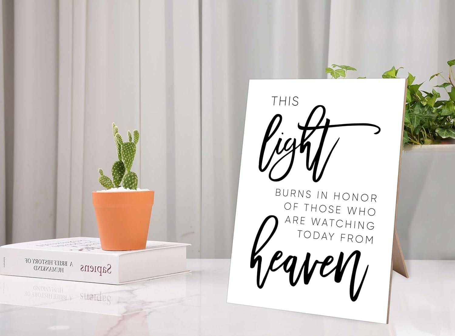 8x11 Minimalist Wooden Memory Sign for Wedding and Ceremony