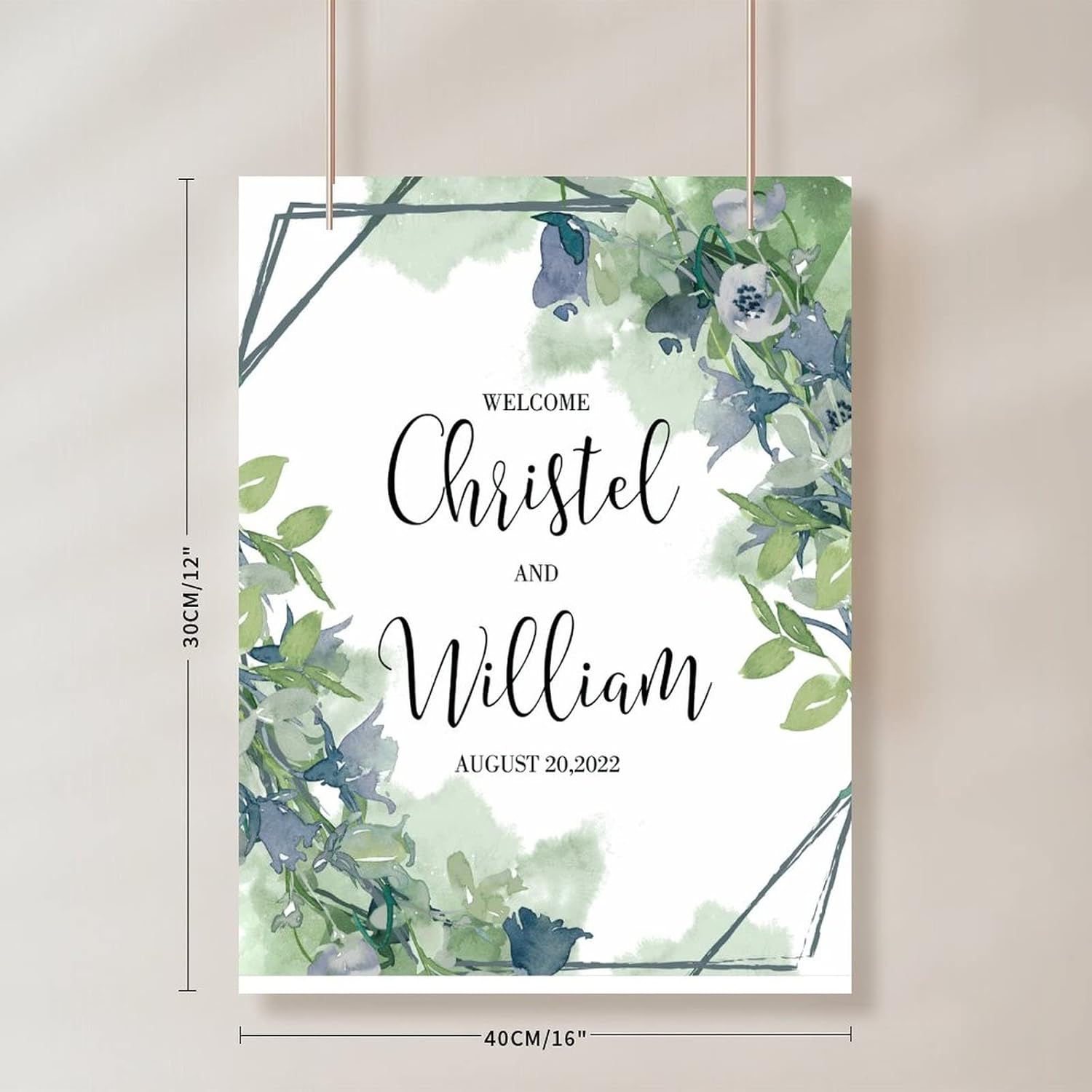 Alioyoit Personalized Wooden Wedding Welcome Sign