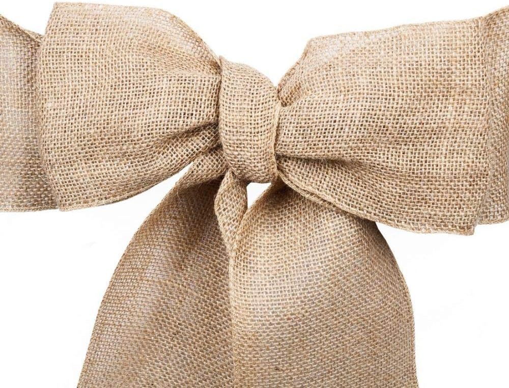 6X108 Pack of 5 Natural Jute Burlap Chair Sashes