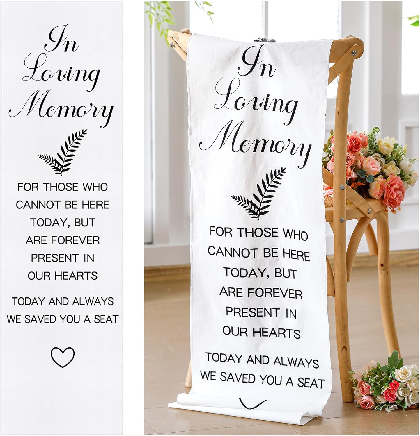 Yousoontic Memorial Wedding Chair Sign 14x49 Inch