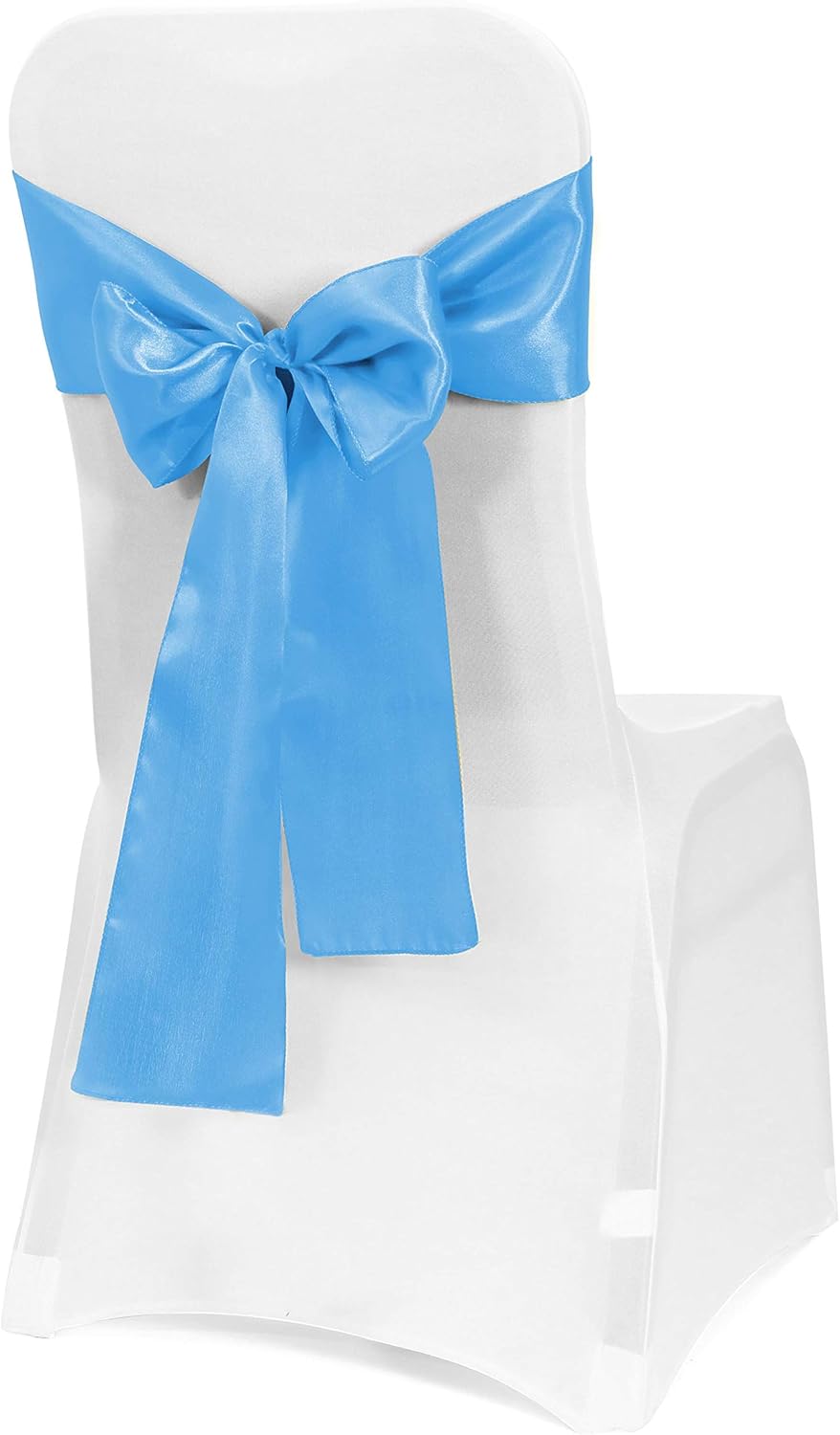 Obstal 10 PCS Satin Chair Sashes Bows for Wedding Reception 1