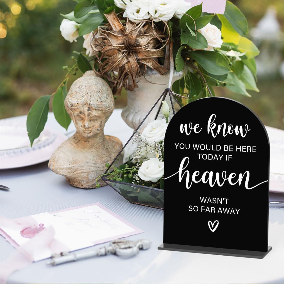Black Acrylic Wedding Sign for Ceremony and Reception