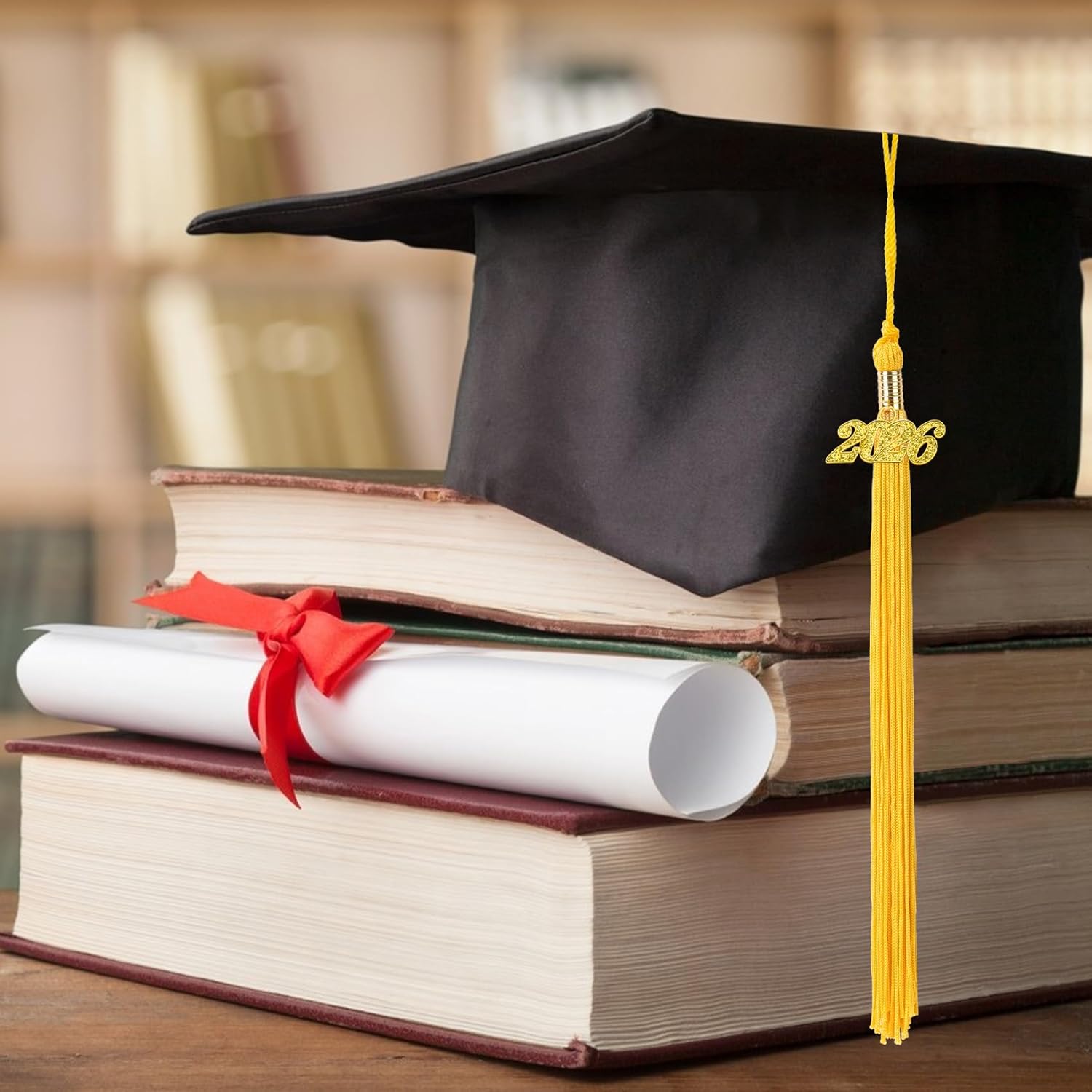 2026 Gold Graduation Tassel with Golden Charm