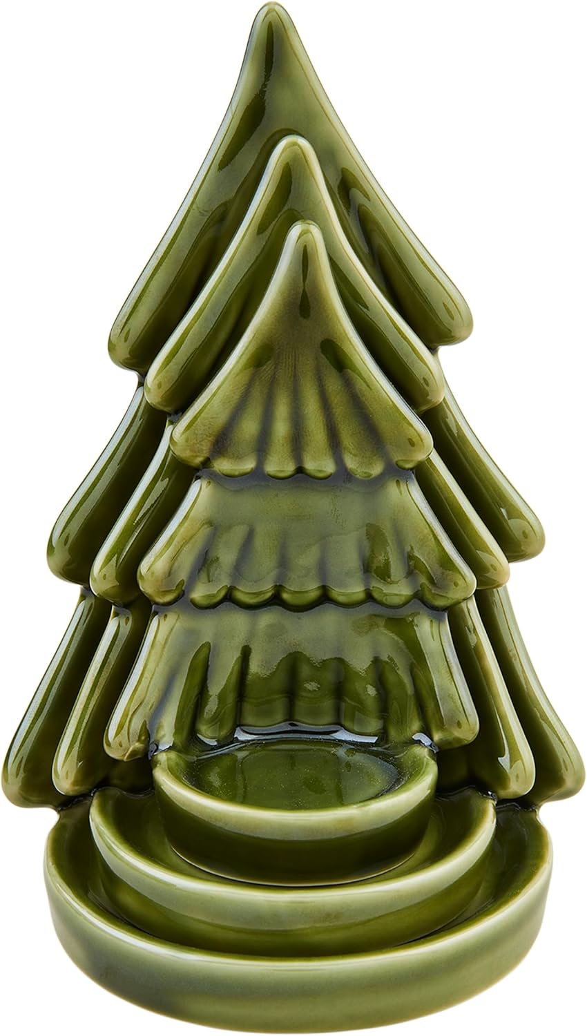 Mud Pie Tree Xmas Votive Holders Set Green