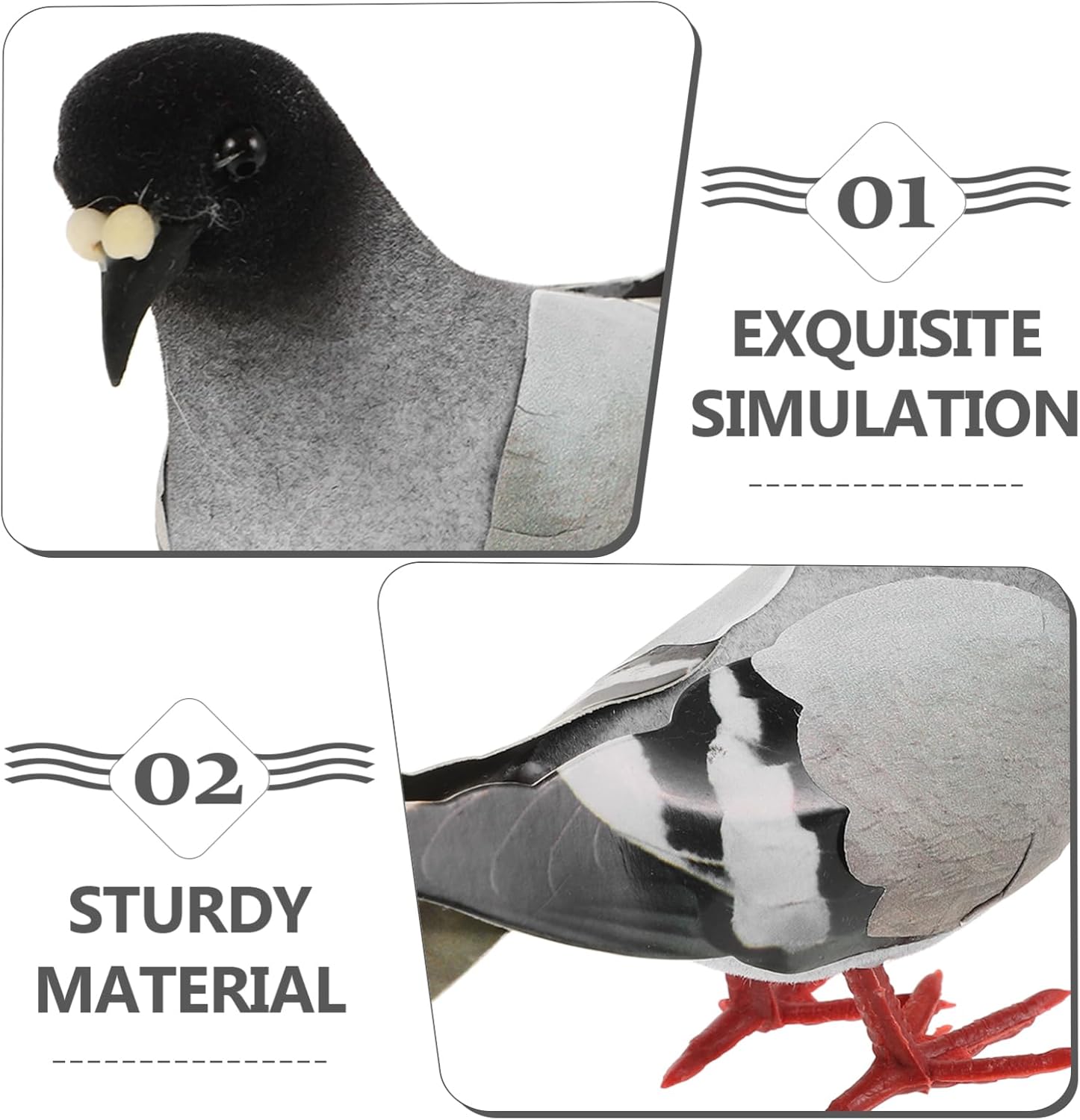 Foam Pigeon Model Artificial Dove Garden Decor