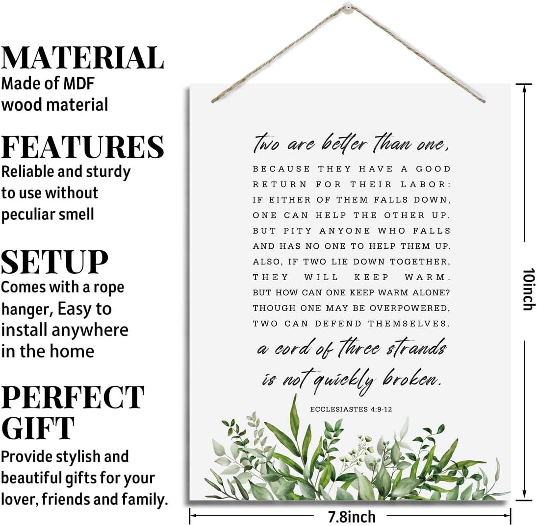 Inspirational Wall Decor Sign with Scripture Quote