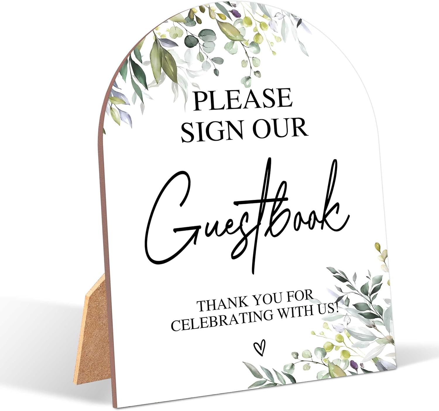 Wooden Arch Wedding Sign with Stand for Reception