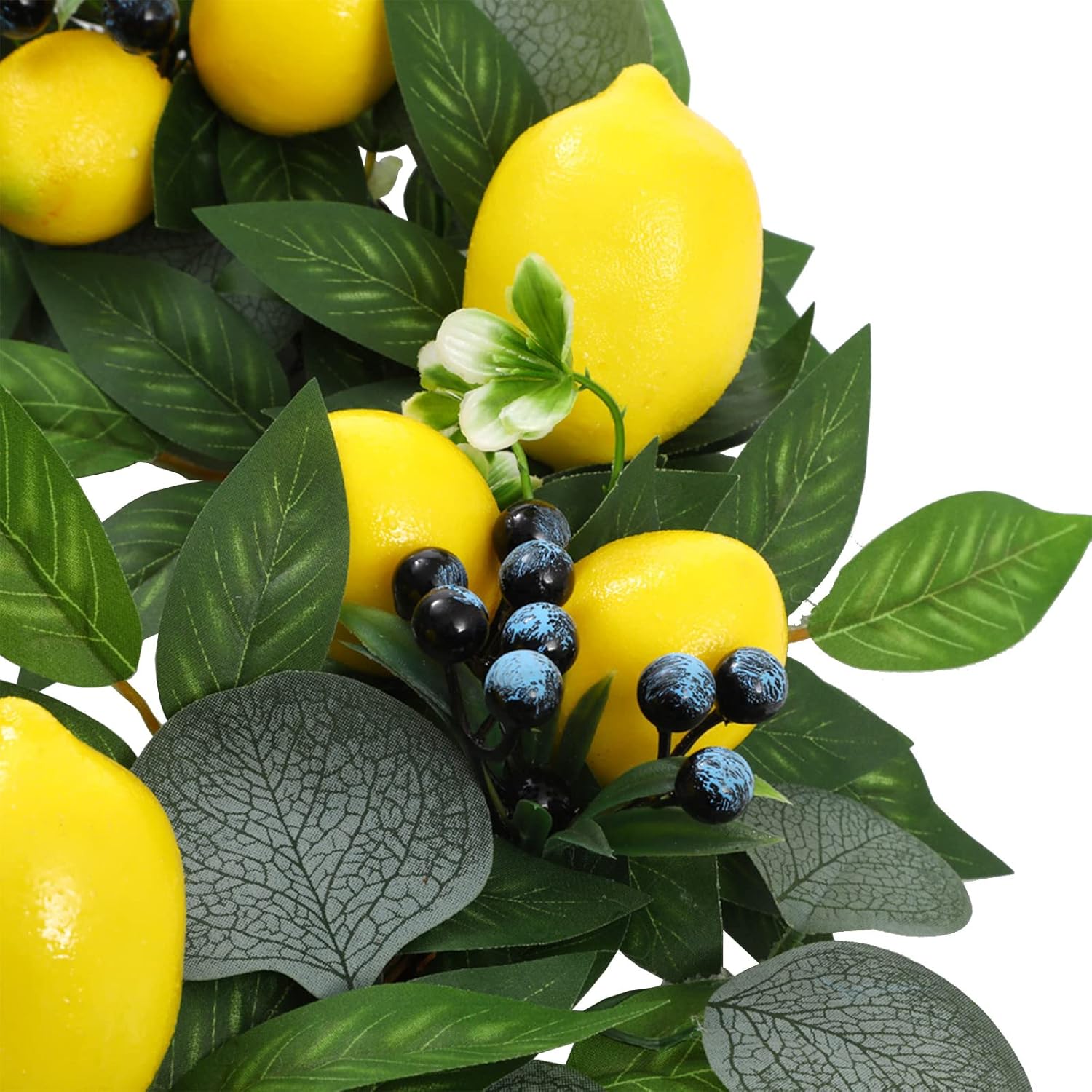 157 Inch Artificial Lemon Wreath Front Door Decor