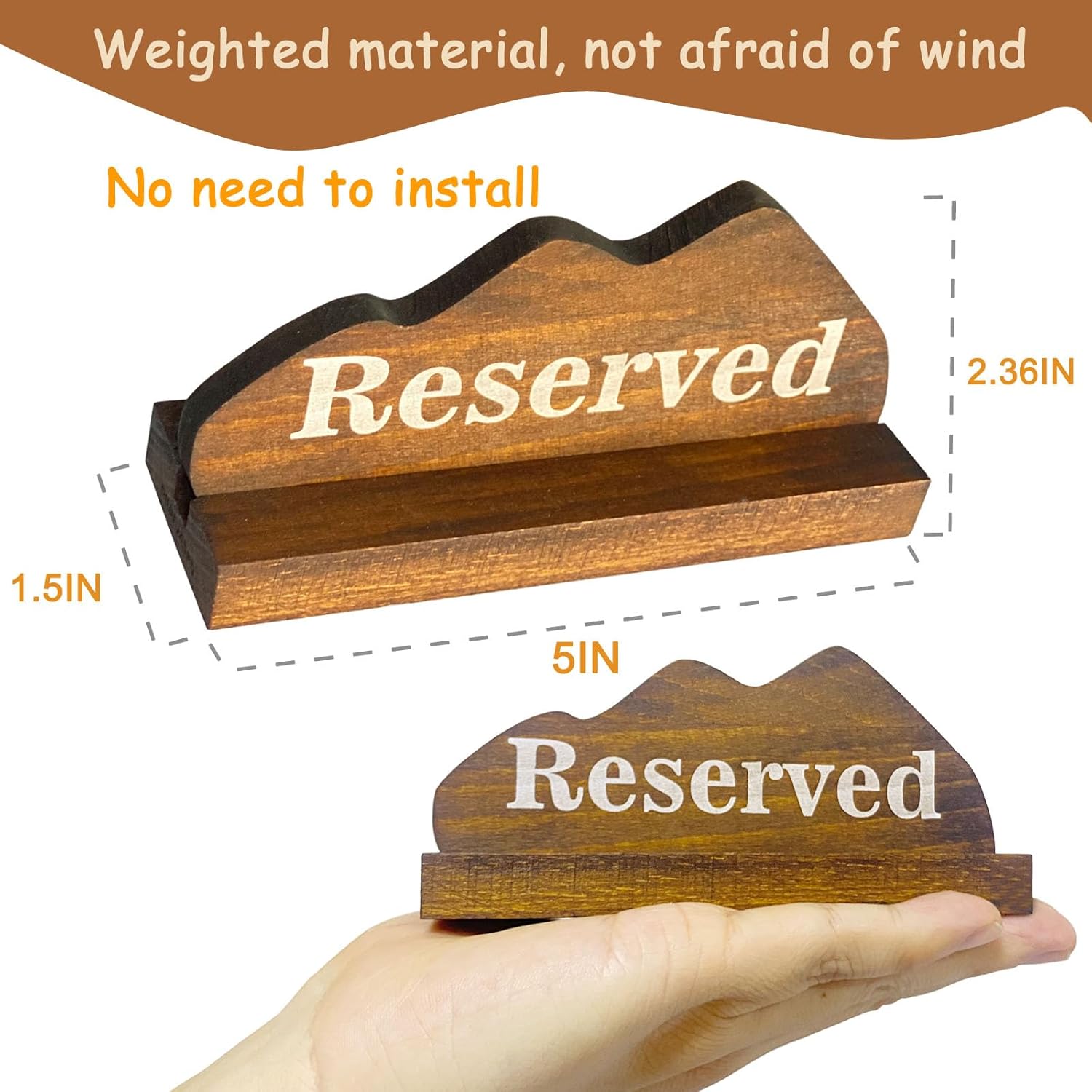 4PCS Heavy Wind Resistant Table Signs for Outdoor Events