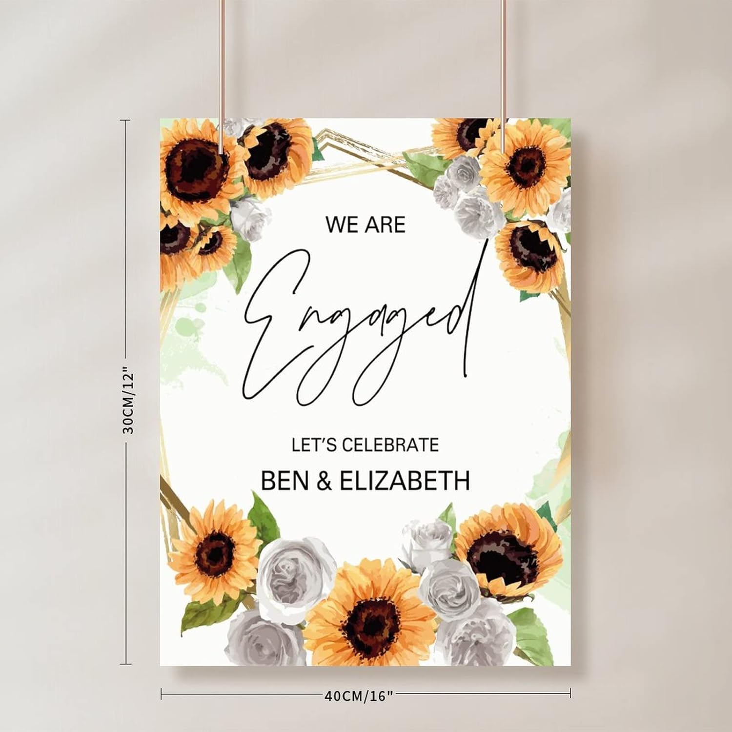 Personalized Wedding Welcome Sign 12x16 Inch