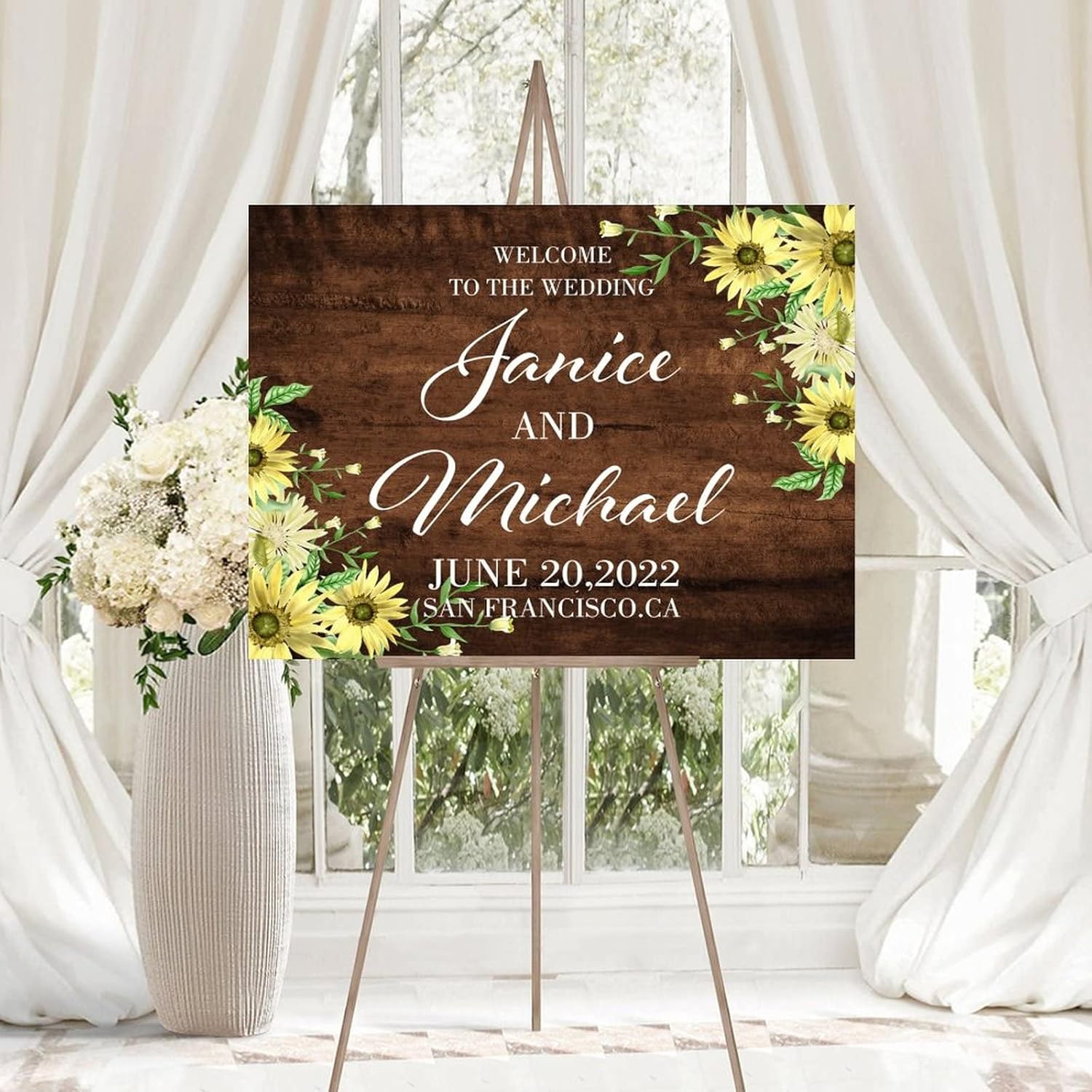 Alioyoit Customizable Wedding Welcome Sign