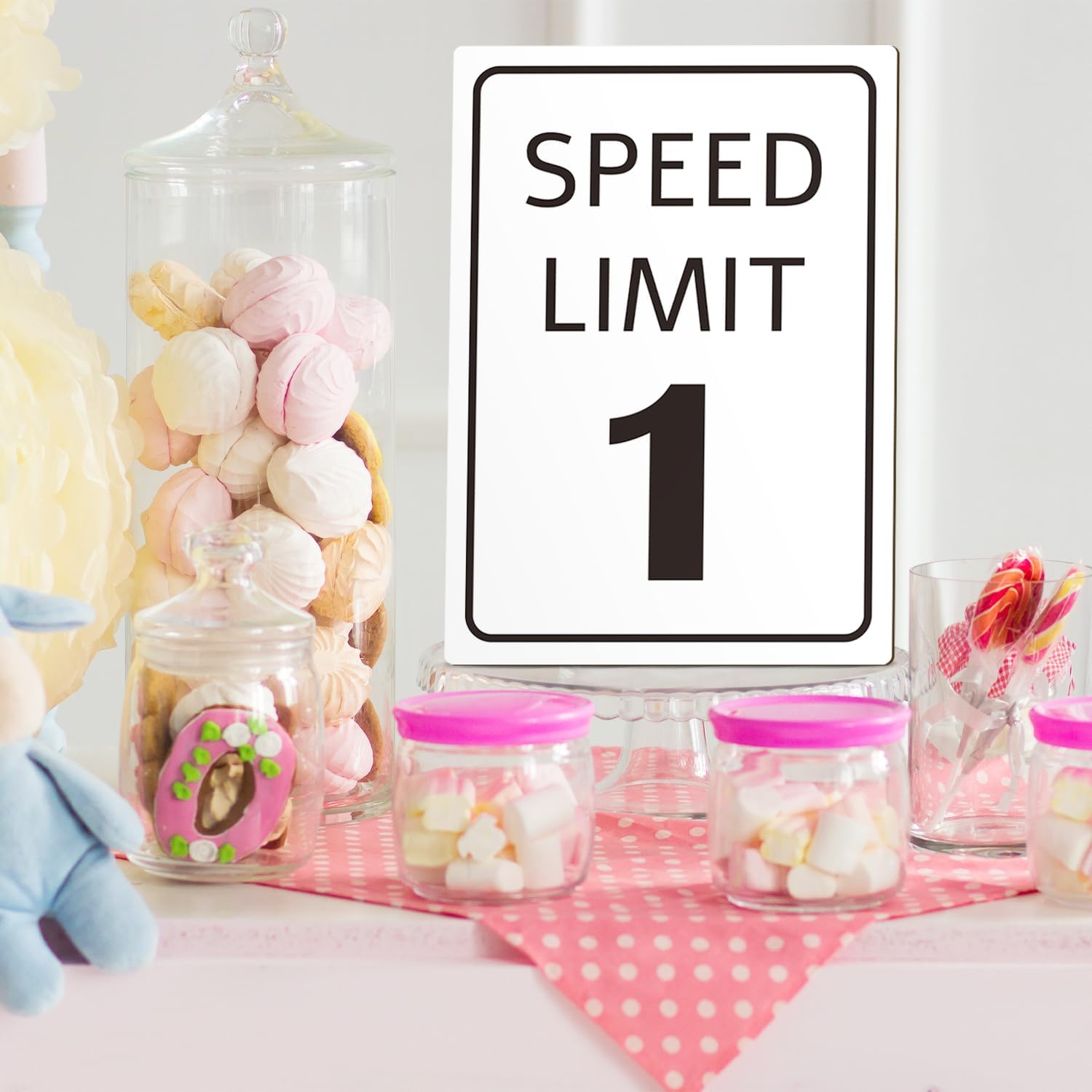 Race Car Birthday Sign with Stand 8x11 Inch