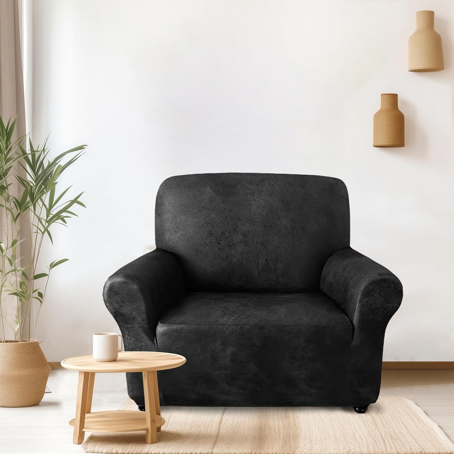 Sofa Chair Cover for Dogs Cats Kids Dark Gray