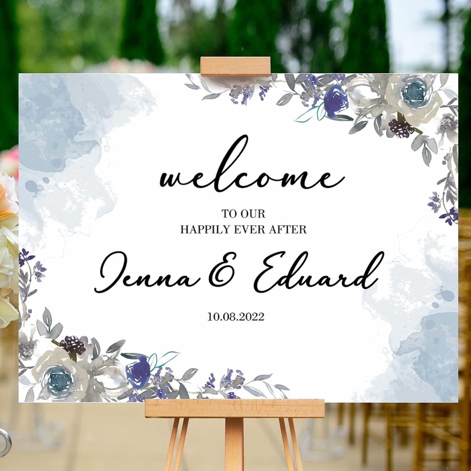 Alioyoit Custom Wedding Welcome Sign 12x16 Inch 1