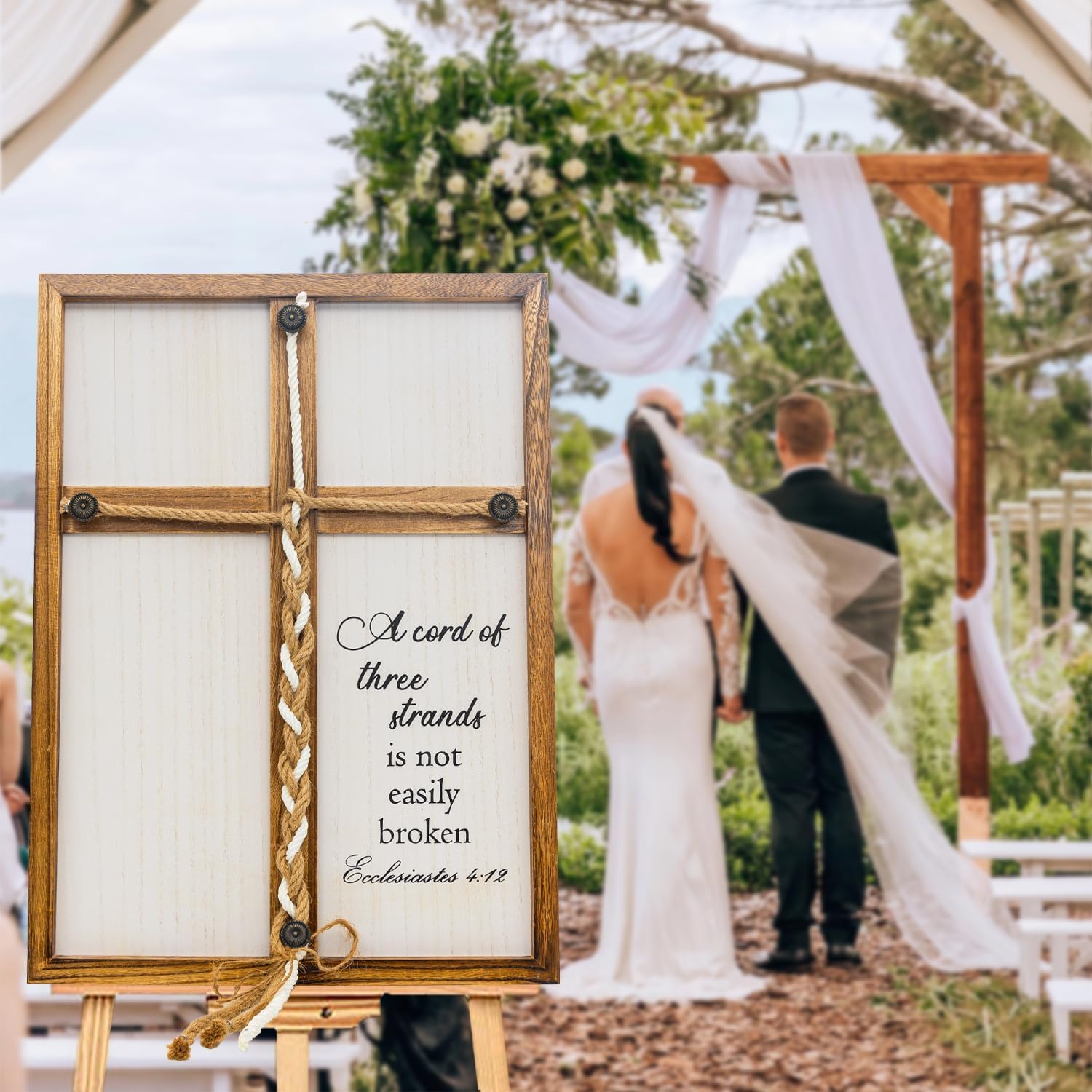 Three Strands Cord Wedding Unity Sign 16x22in