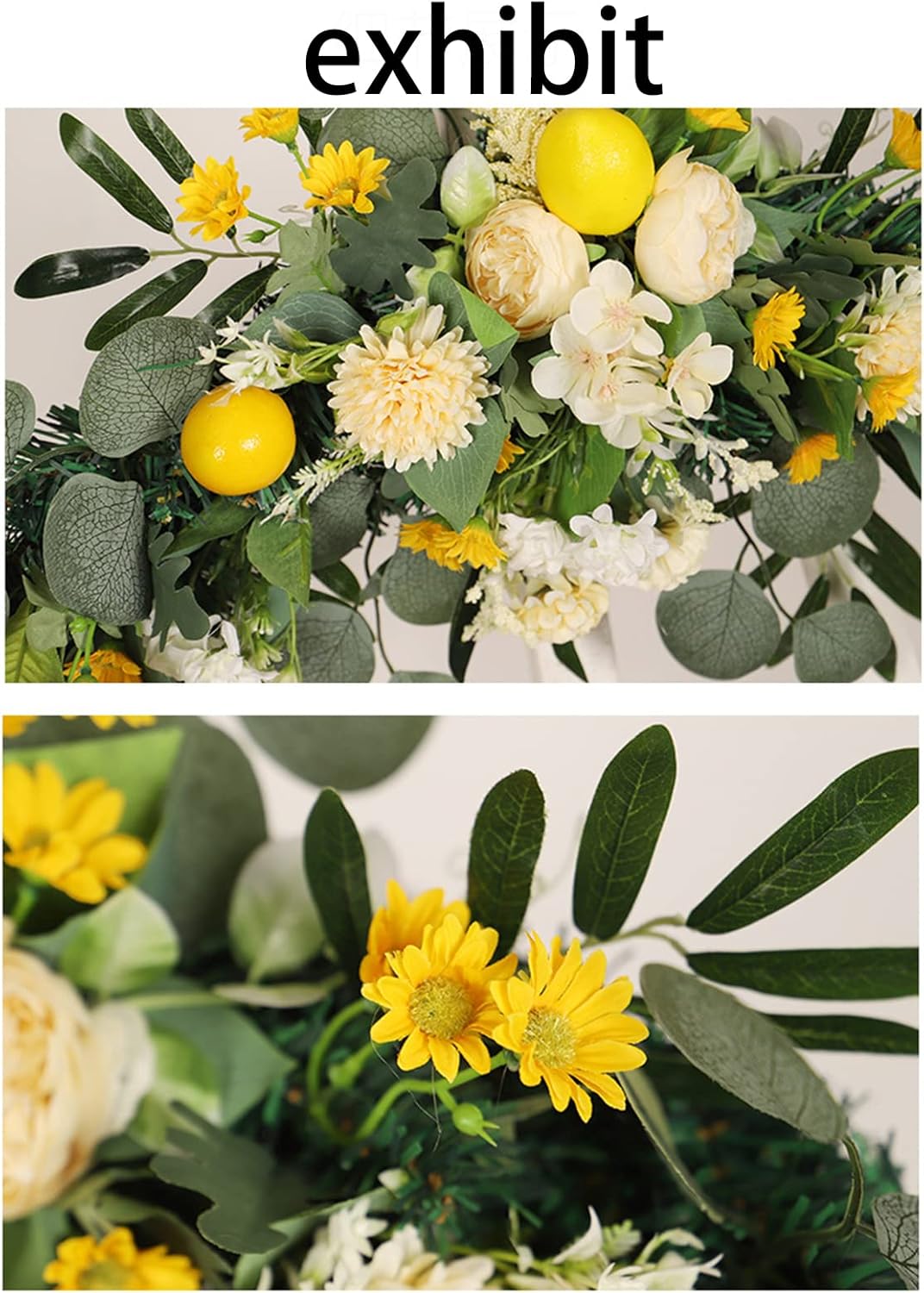 275in Artificial Lemon Berry Swag Wreath