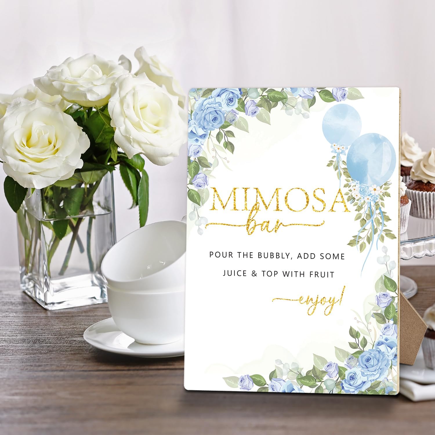 Mimosa Bar Sign Wedding Reception with Stand