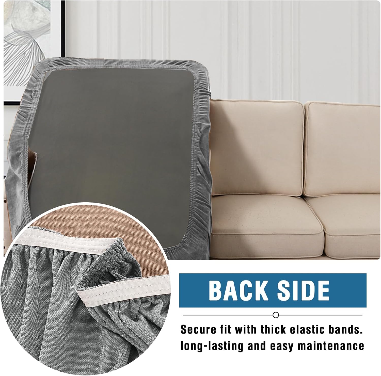 HVERSAILTEX Stretch Chenille Chaise Cover