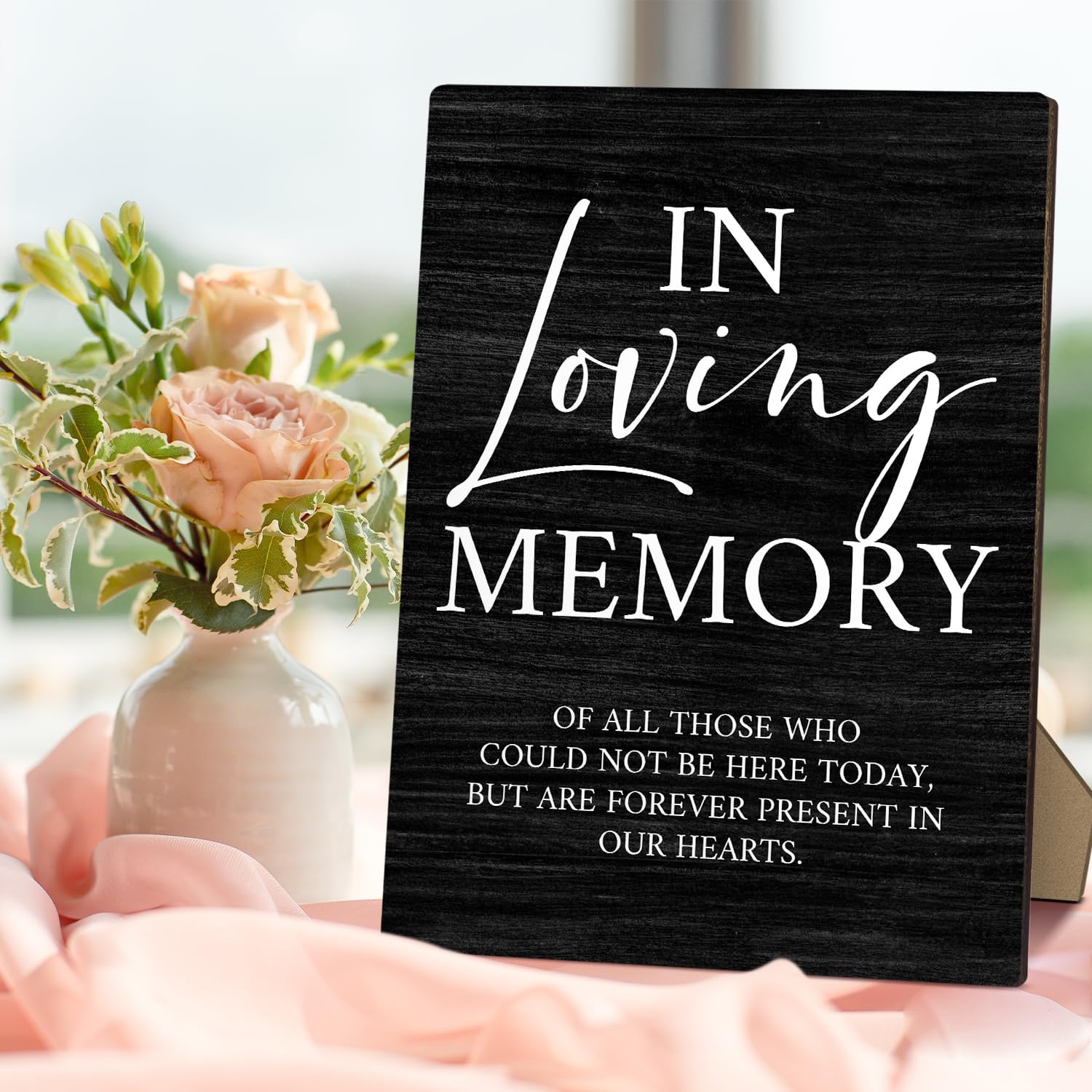 In Loving Memory Wedding Sign with Stand 8x11 Inch 1