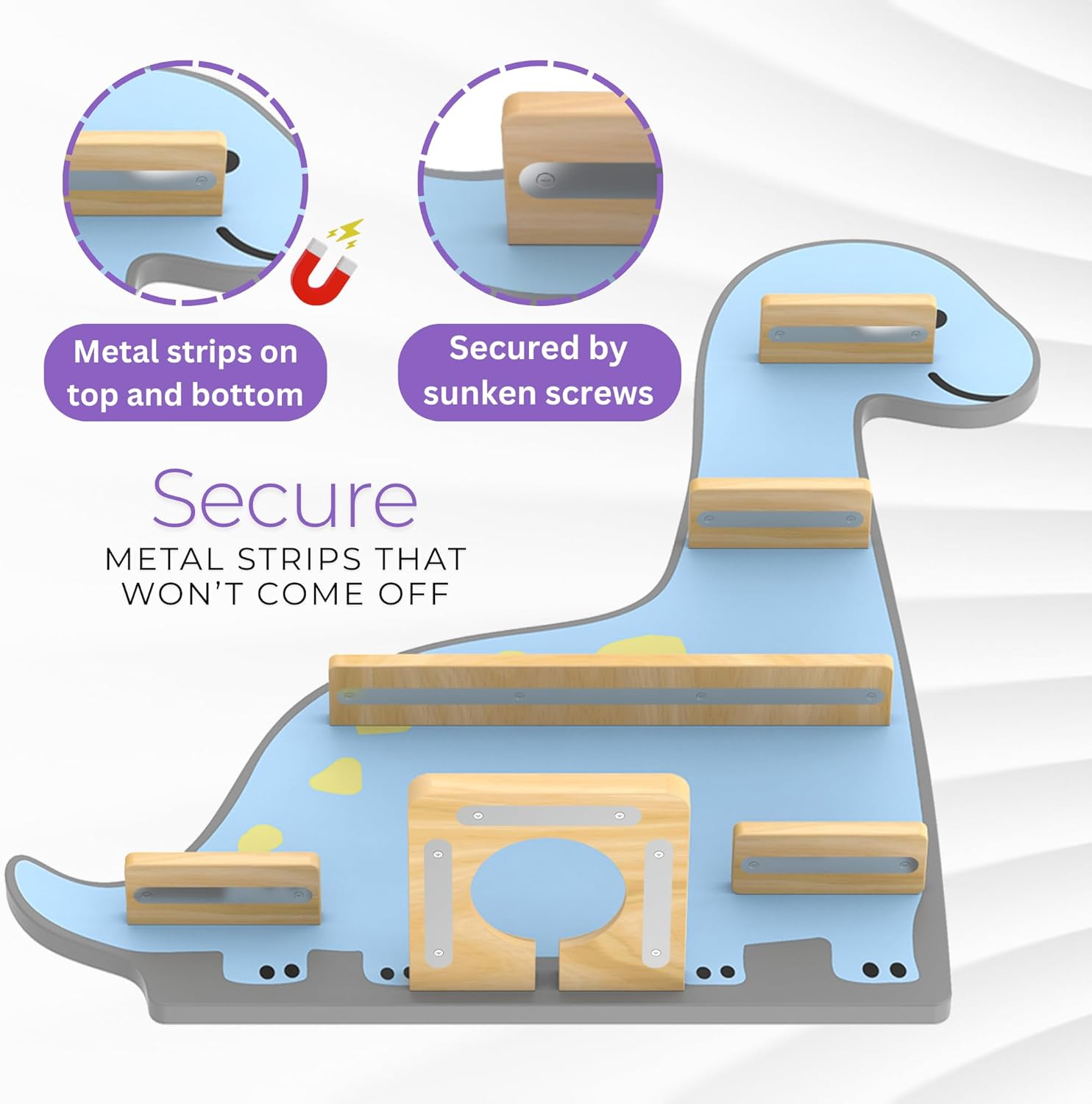 BigStep Large Dinosaur Magnetic Shelf for Toniebox
