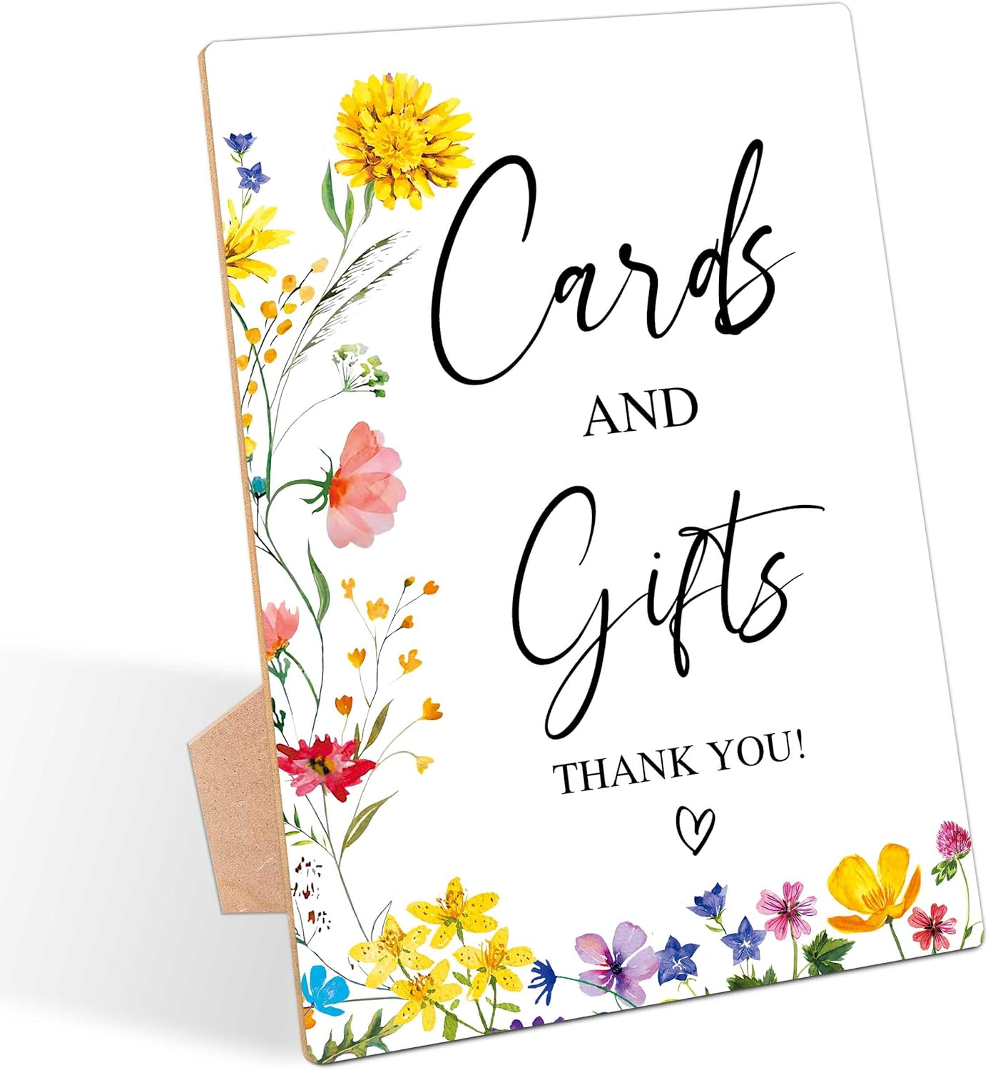 Wooden Tabletop Wedding Sign with Stand Pack of 1