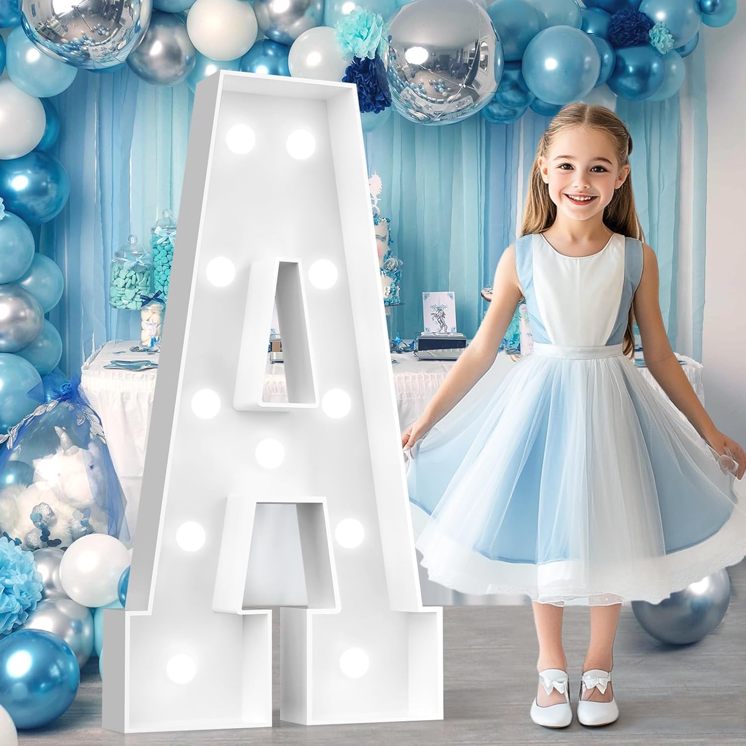 Ledio 4FT Light Up Letters A for Party Decorations