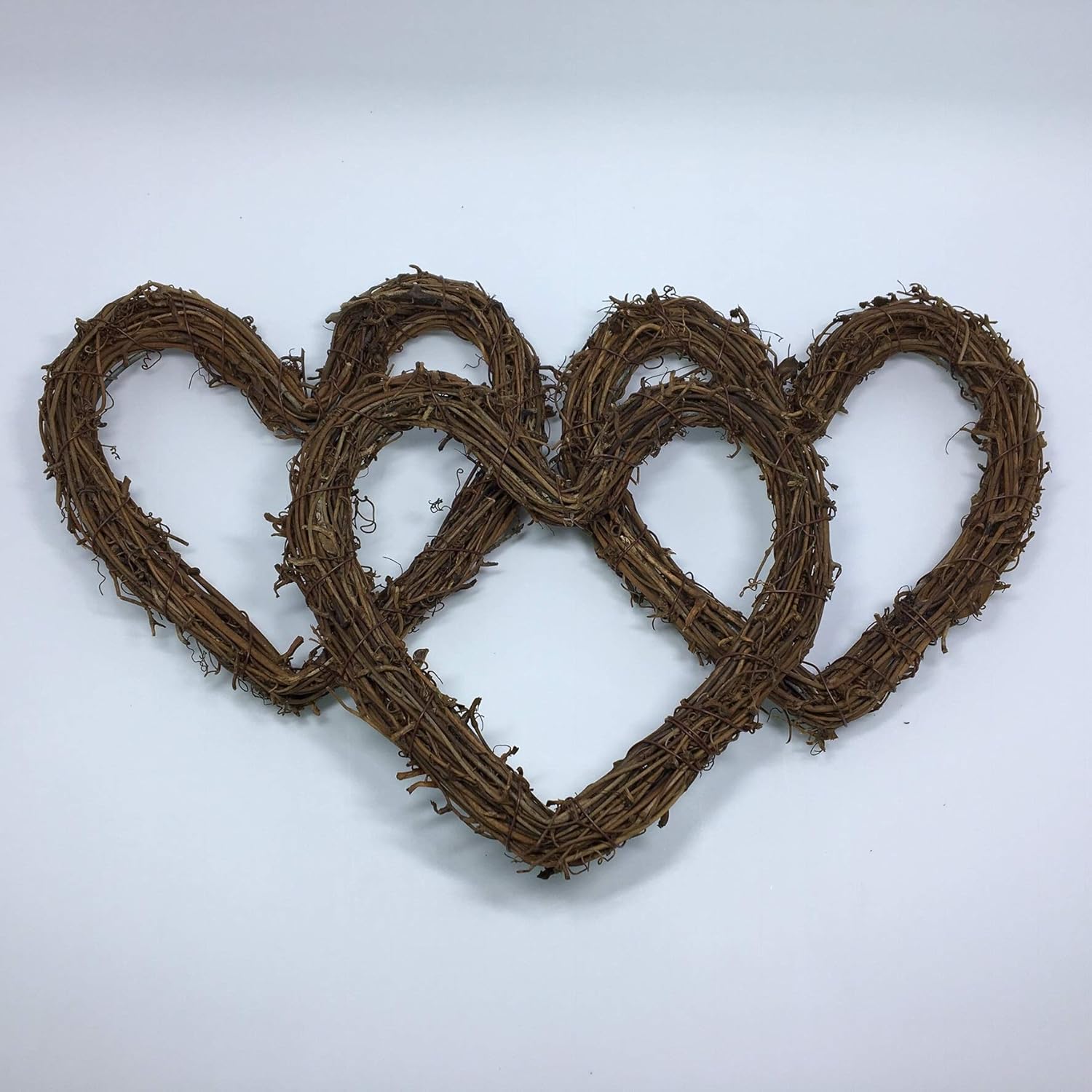 Heart Shaped Natural Grapevine Wreath Ring 14 Inch